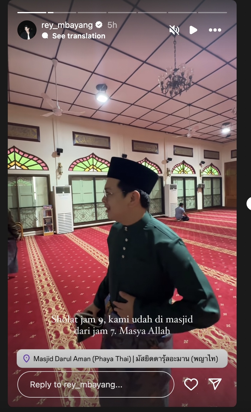 Momen Rey Mbayang Shalat Ied [Instagram]