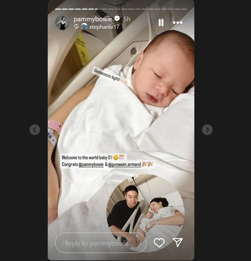 Pamela Bowie melahirkan seorang bayi laki-laki. [Instagram]