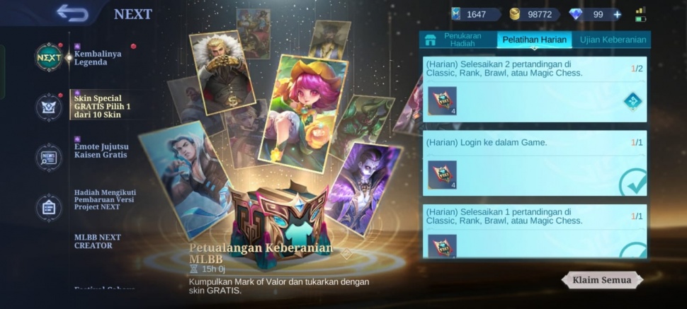 Cara Dapatkan Skin Gratis Permanen Special MLBB Juni 2024