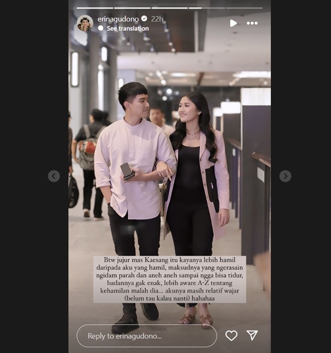 Erina Gudono merasa kondisinya berbalik dengan Kaesang Pangarep (Instagram)