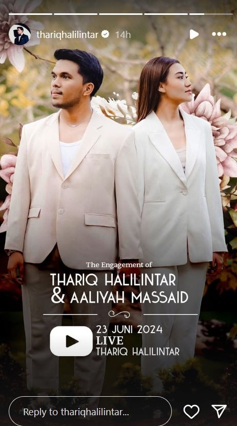 Lamaran Thariq Halilintar dan Aaliyah Massaid [Instagram/@thariqhalilintar]