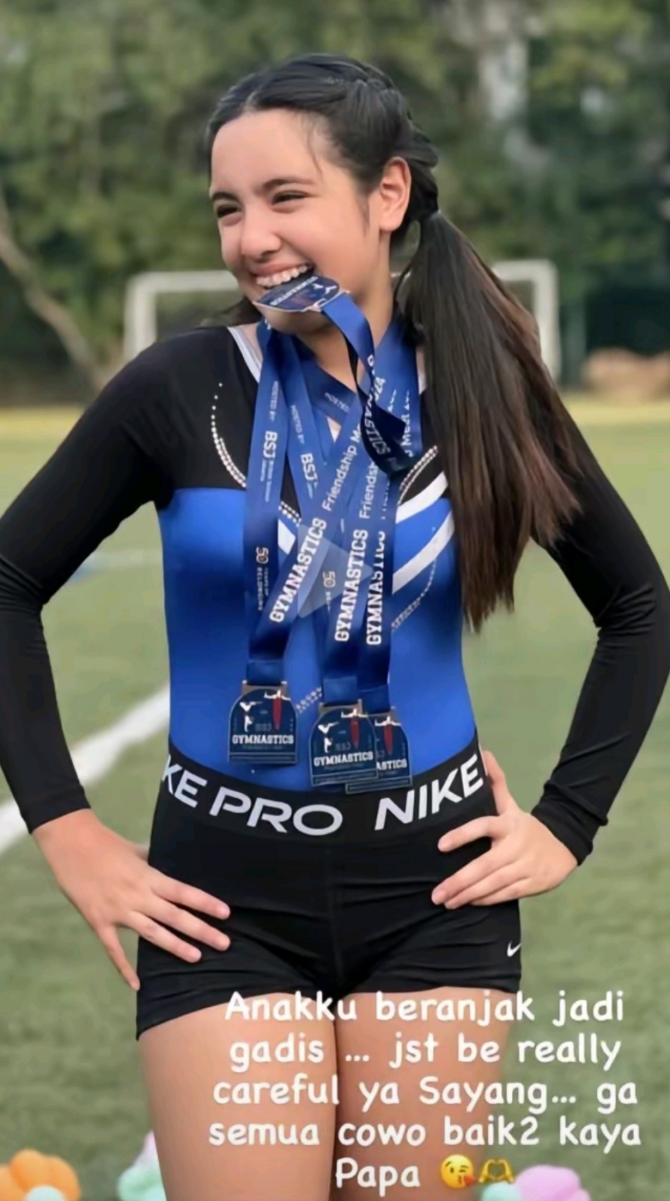 Potret Mikhayla Zalindra Bakrie Borong Medali di Komoetisi Gymnastic (Instagram)