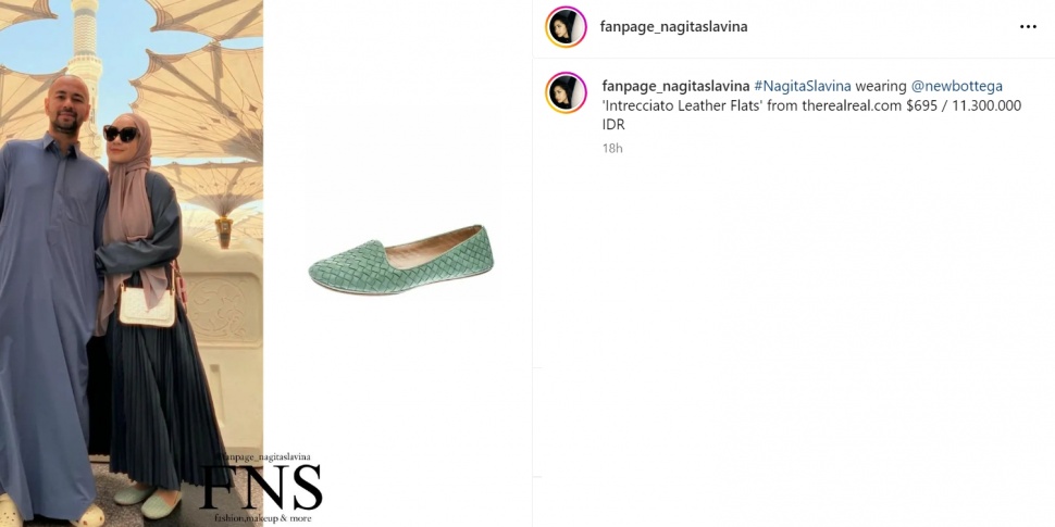 Sepatu Nagita Slavina saat ibadah haji (Instagram/fanpage_nagitaslavina)