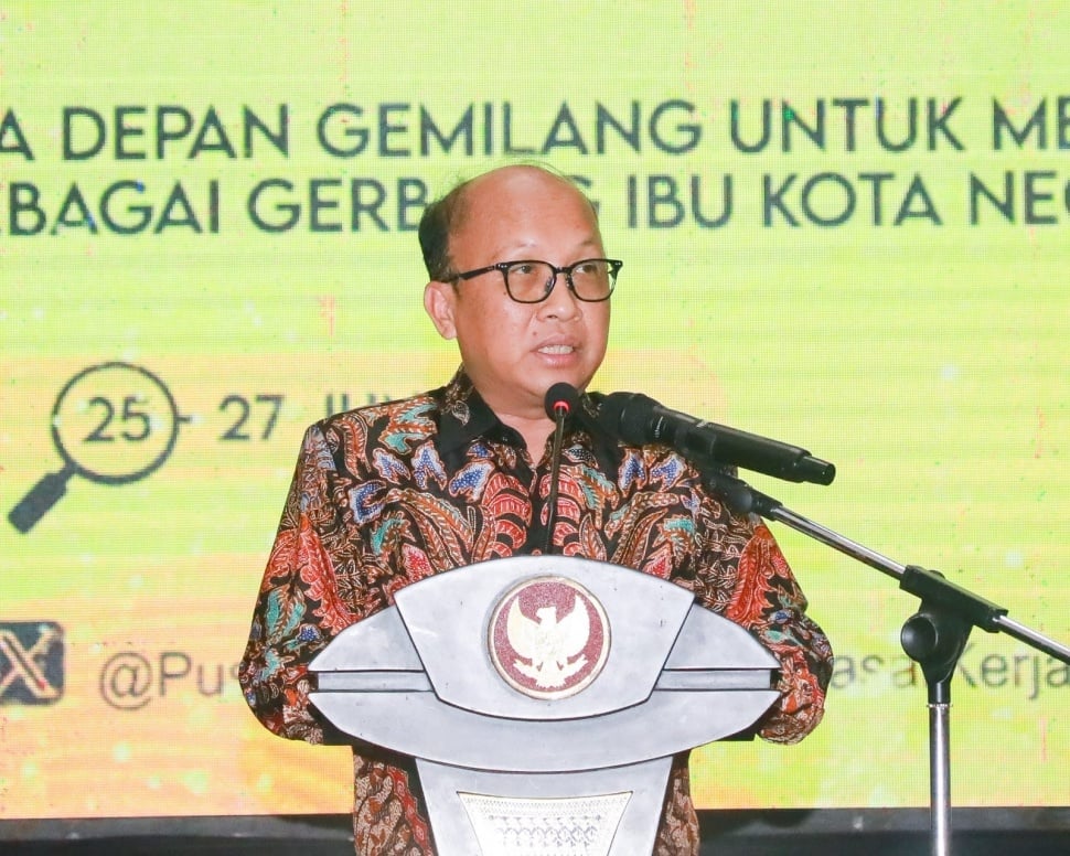 Sekjen Kemnaker, Anwar Sanusi saat membuka Job Fair di Banjarmasin, Kalimantan Selatan, Selasa (26/6/2024). (Dok: Kemnaker)