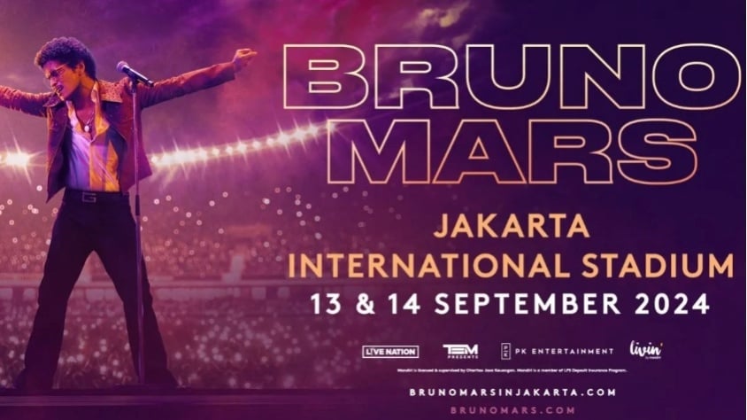 Pamlet Konser Bruno Mars di Jakarta (instagram.com/pkenterainment.id)