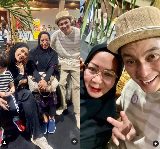 Baim Wong dan Paula Verhoeven di acara kenaikan sekolah anaknya (Instagram)