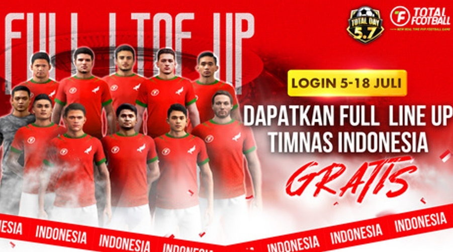 Timnas Indonesia di game Total Football. (istimewa)