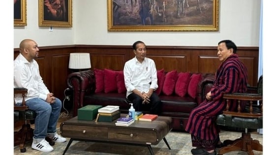 Prabowo Subianto dijenguk Presiden Jokowi pascaoperasi (Instagram/prabowo)