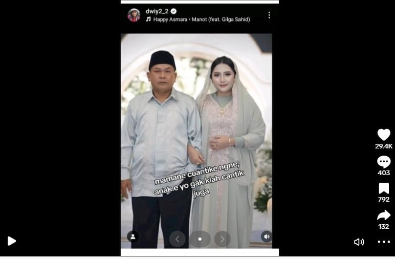 Potret orang tua Happy Asmara (TikTok)