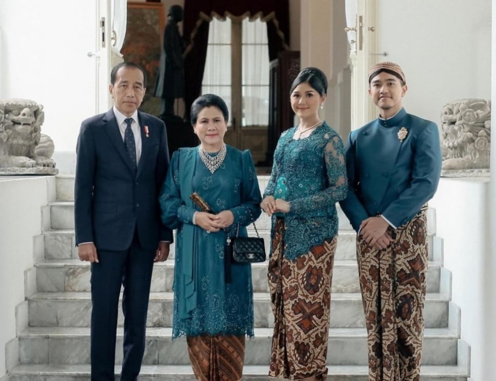 Erina Gudono dan Kaesang Pangarep bersama Presiden Jokowi dan Iriana Jokowi (Instagram)