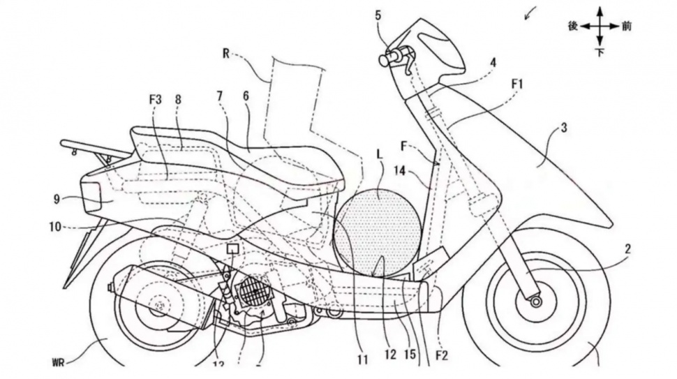 Paten motor matic Honda dengan pedal gas di kaki. (Rideapart)