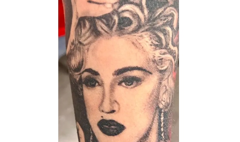Tato wajah Madonna (Tara Berry/Guinness Records)