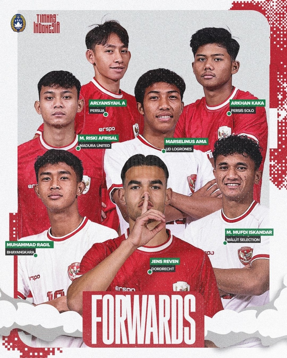 Daftar 27 Pemain Timnas Indonesia U-19 di Piala AFF U-19 2024 (@timnas.indonesia)