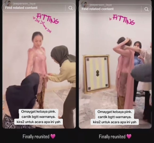 Keluarga Aaliyah Massaid fitting seragam. (TikTok/people_strong2)