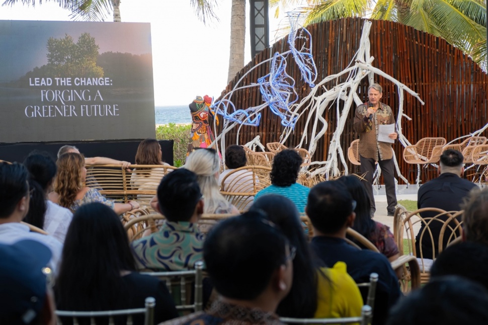 General Manager Vincent Guironnet di kegiatan tahunan ketiga 'Path To Sustainable Growth' bertema 'Dekarbonisasi' digelar di The Apurva Kempinski Bali, Rabu (26/6/2024). (Foto: Istimewa) 