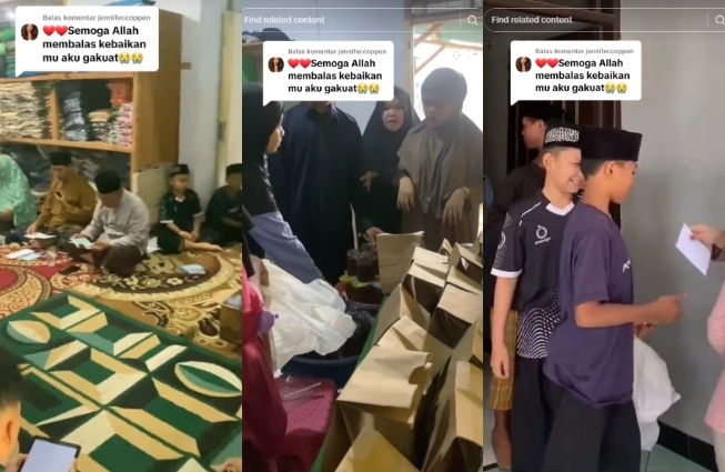 Tahlilan untuk Dali Wassink di rumah seorang warganet (TikTok)