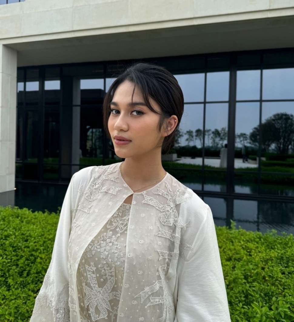 OOTD Azizah Salsha Hadiri Pengajian dan Siraman Aaliyah Massaid (Instagram)