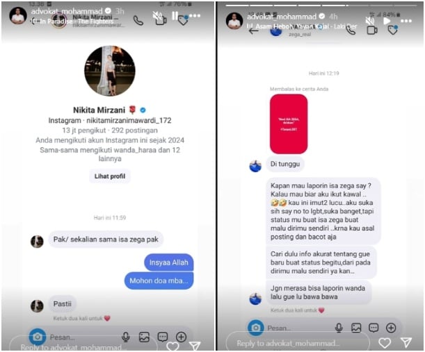 Naikita Mirzani minta Isa Zega dilaporkan seperti Wanda Hara (Instagram)