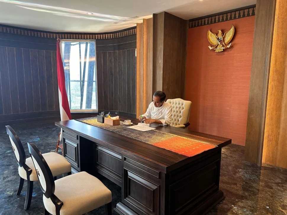 Potret ruang kerja dan kamar Presiden di IKN [Instagram/@jokowi]