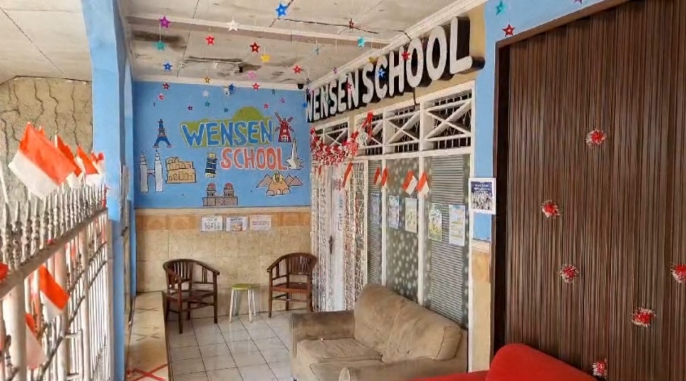 Daycare Wensen School, di Cimanggis, Depok, Jawa Barat. (Suara.com/Faqih)