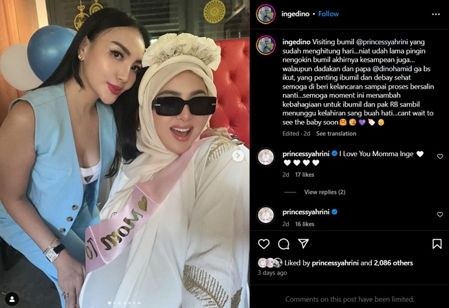 Kelahiran Syahrini sudah direncanakan (Instagram)