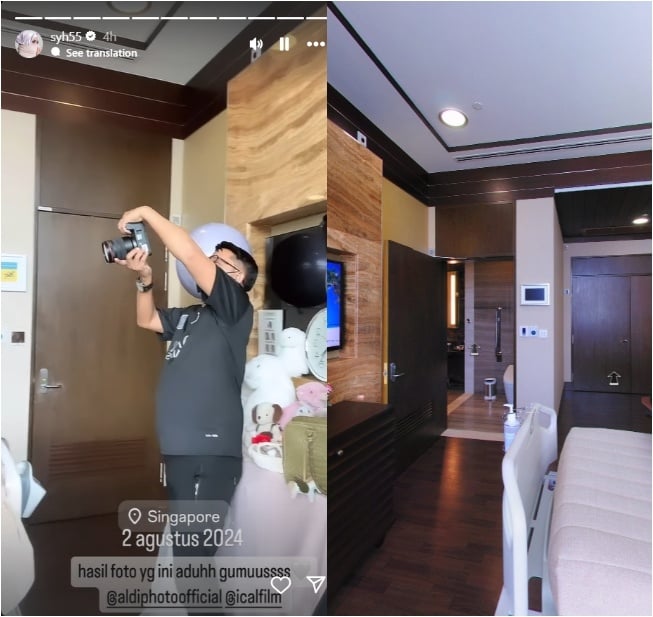 Ruang inap Syahrini setelah melahirkan di Mount Elizabeth Novena Singapura (Instagram)