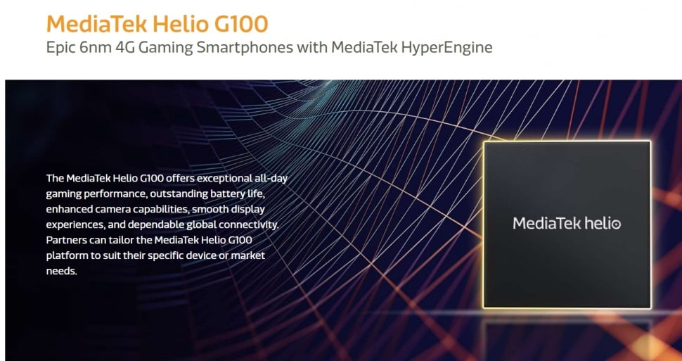 Spesifikasi MediaTek Helio G100. (MediaTek)