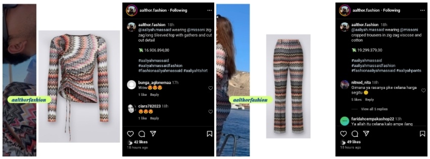 OOTD Aaliyah Massaid di Santorini. (Instagram/@aalthor.fashion)