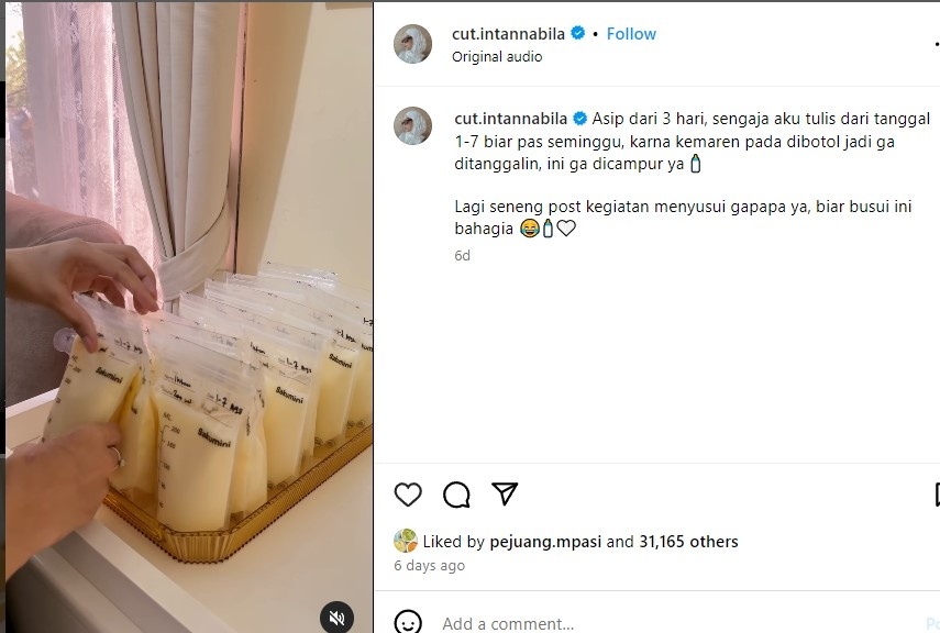 Unggahan Cut Intan Nabila (Instagram)