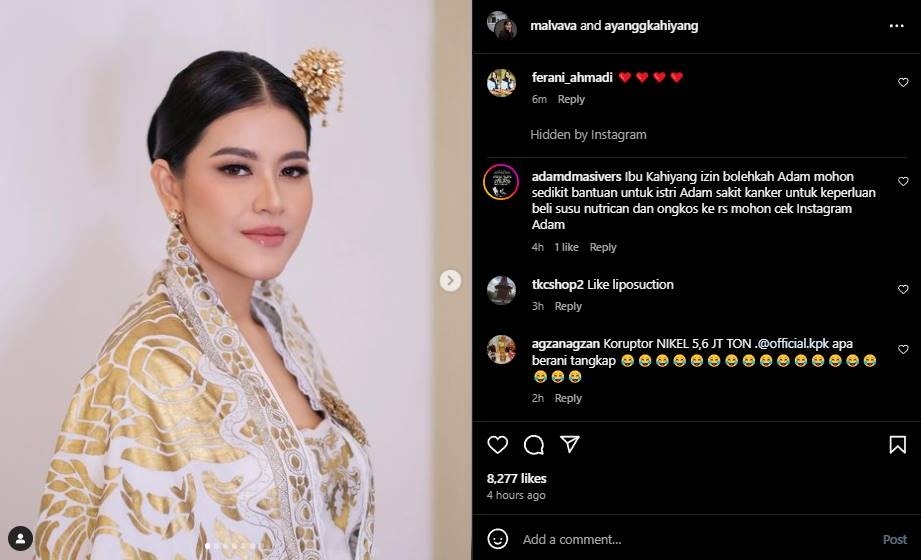 Kahiyang Ayu dalam photoshoot terbaru (Instagram/ayanggkahiyang)