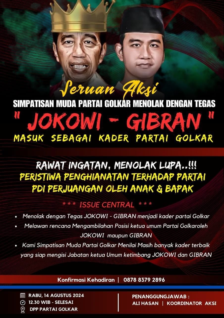 Pamflet aksi tolak jokowi-gibran. [dok]