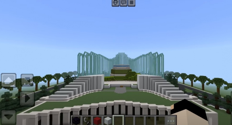 Penampakan IKN di Minecraft. (YouTube Muhammad Ryan Arifanny)