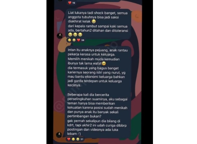 Pengakuan Elsyandria soal luka KDRT di tubuh Cut Intan Nabila (Instagram)