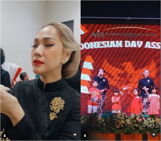 Bunga Citra Lestari tampil di sekolah Noah Sinclair (Instagram)