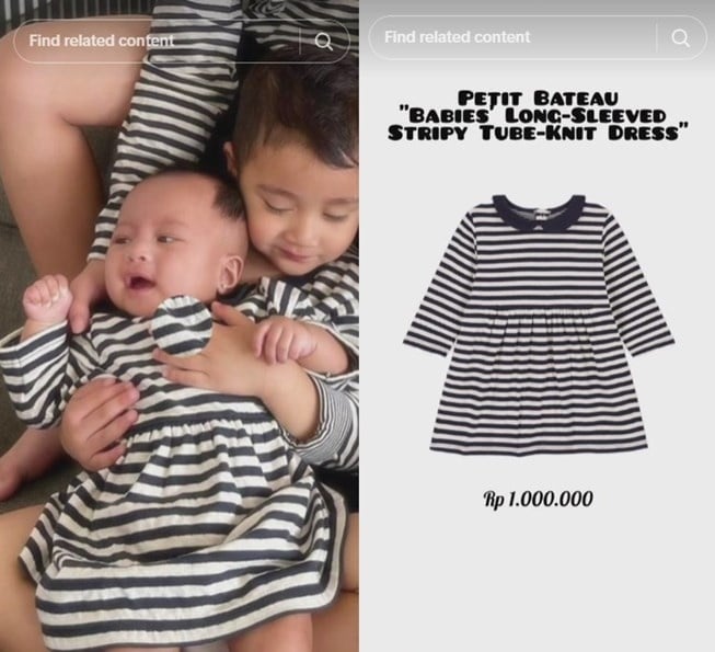 Dress mahal Lily anak asuh Nagita Slavina. (TikTok/ootd.lily.raffinagita)