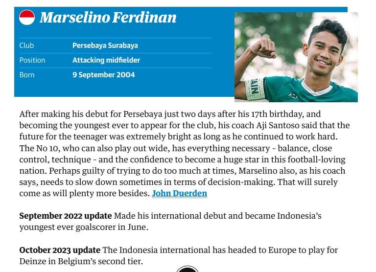 Pemain berusia 19 tahun itu didatangkan dengan label sebagai salah satu pemain muda terbaik, terutama dari kawasan Asia. (Guardian)