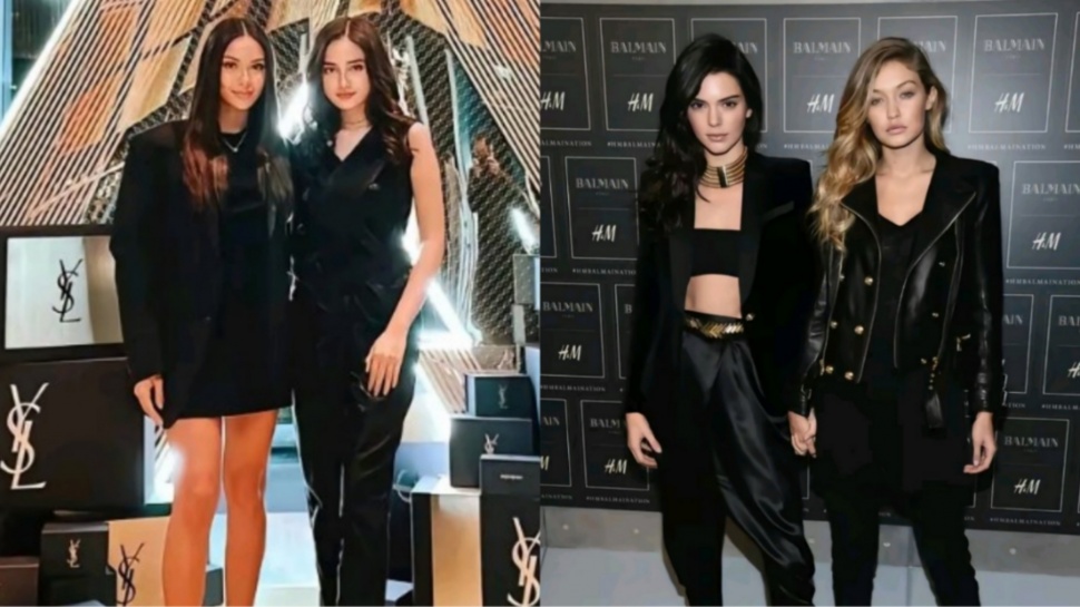 Potret Alyssa Daguise dan Syifa Hadju yang disebut Kendall Jenner dan Gigi Hadid (TikTok)