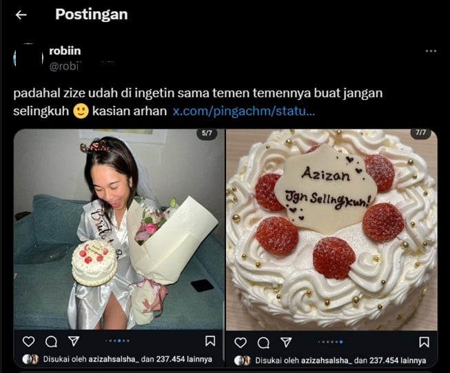 Azizah Salsha sudah diperingatkan teman-temannya (Instagram)