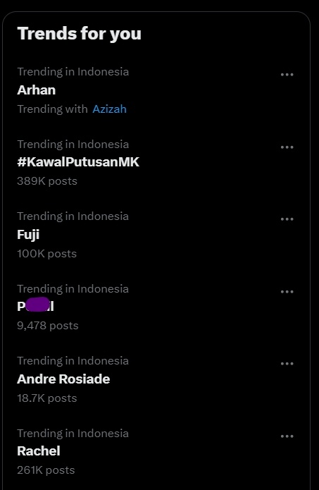 Arhan trending di X regional Indonesia. (X)