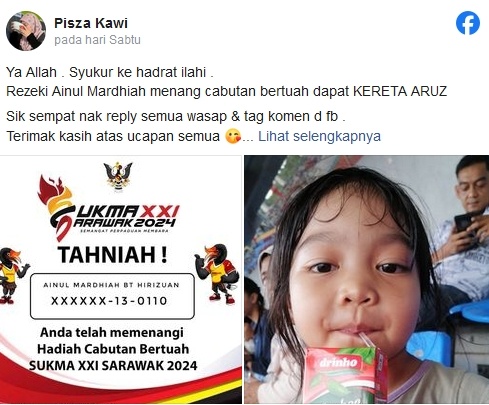 Anak 5 Tahun Dapat Hadiah Mobil (facebook)