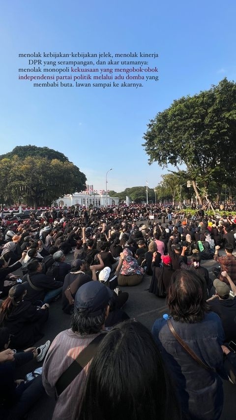 Putri Cak Imin ikut demo. [Instagram]