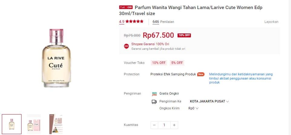 Rekomendasi parfum wanita semakin berkeringat semakin wangi. (Tangkapan layar)