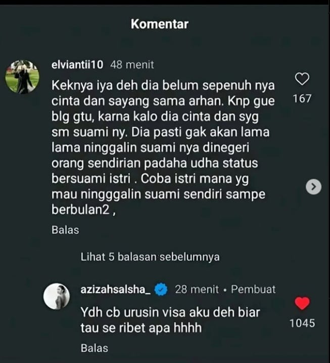 Azizah Salsha beri alasan tidak temani Pratama Arhan di Korea Selatan (Instagram)