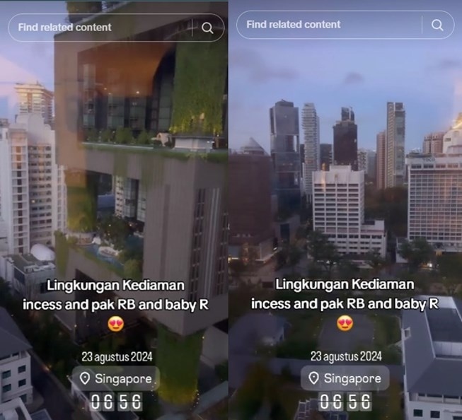 Bocoran rumah Syahrini dan Reino Barack di Singapura. (TikTok/itsmeluckygirlsa)