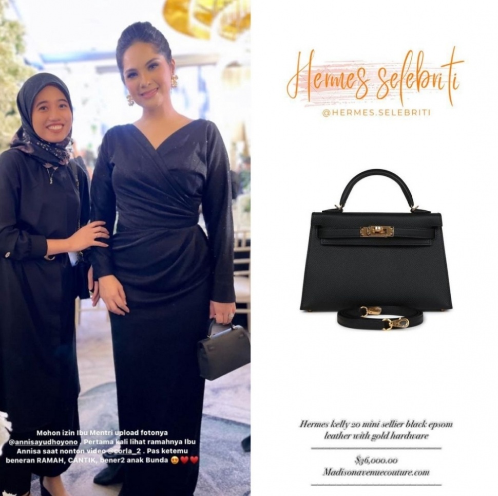 Annisa Pohan Pakai Tas Hermes (Instagram)