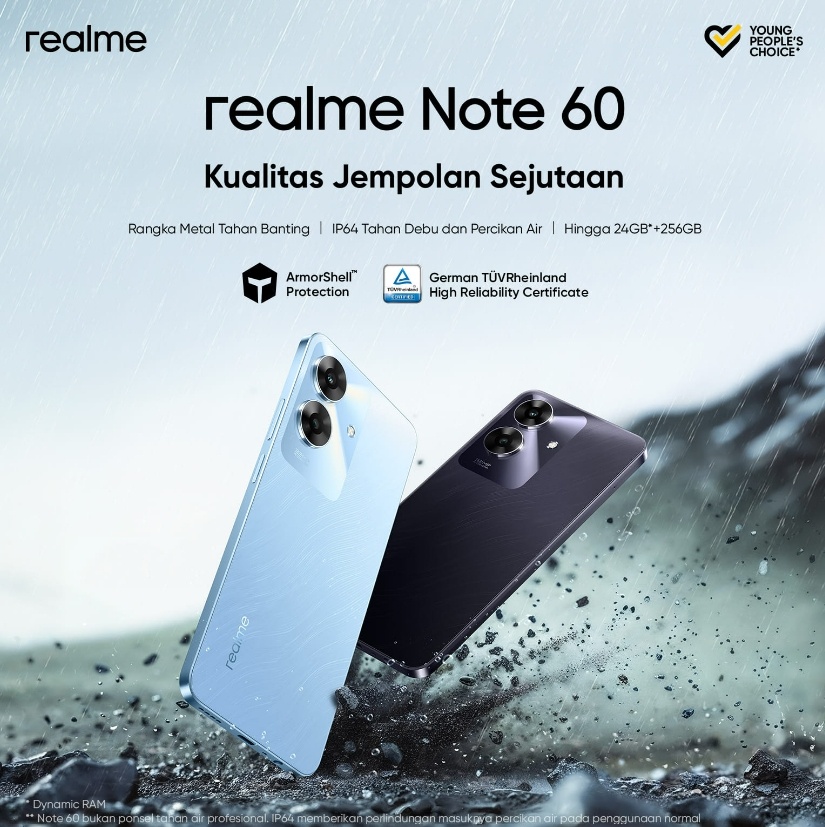 Realme Note 60. (Realme Indonesia)