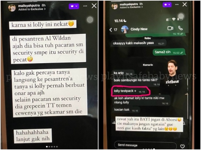 Lolly dituding pernah berpacaran dengan satpam pesantren (Instagram)