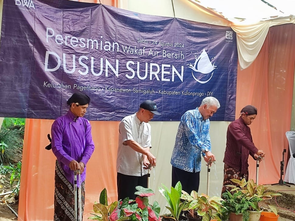 Peresmian Wakaf Air Bersih di Pedukuhan Suren, Pagerharjo, Kulon Progo. (Dok. BWA)