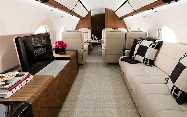 Interior pesawat Gulfstream G650 (Gulfstream.com)