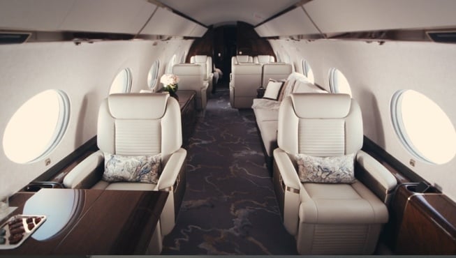 Interior pesawat Gulfstream G650 (Gulfstream.com)